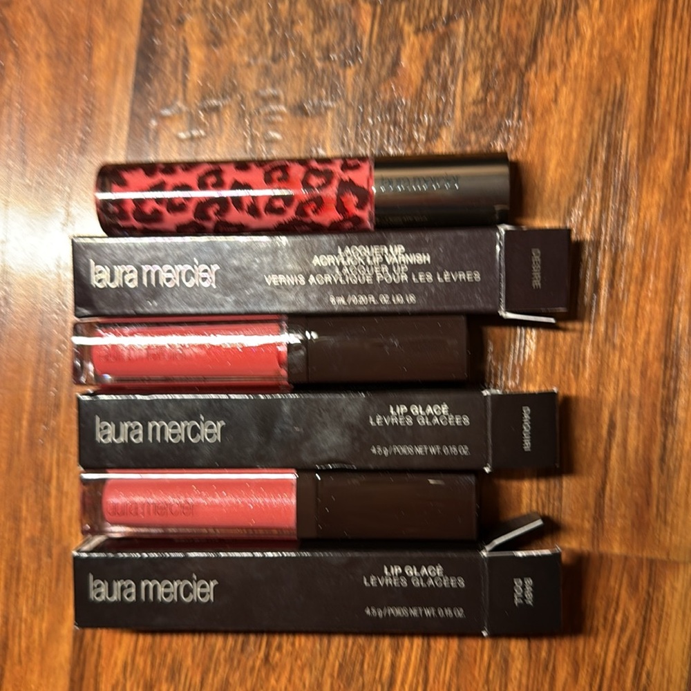 Laura Mercier lipgloss. New in box. Set of 3. Desire, Daiquiri, babydoll
